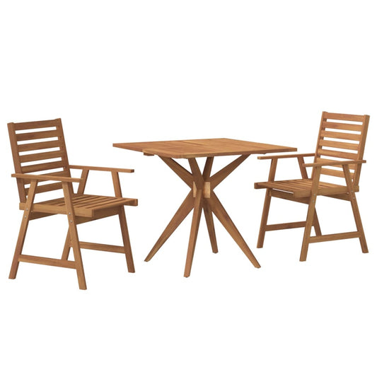3 Piece Garden Dining Set Solid Wood Acacia 3 Piece Garden Dining Set Solid Wood Acacia