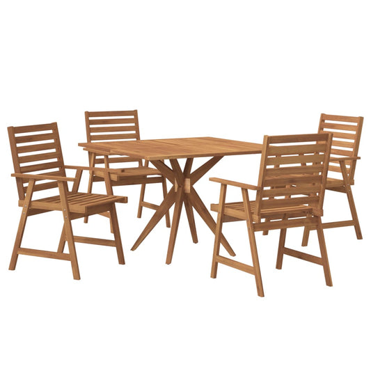 5 Piece Garden Dining Set Solid Wood Acacia 5 Piece Garden Dining Set Solid Wood Acacia