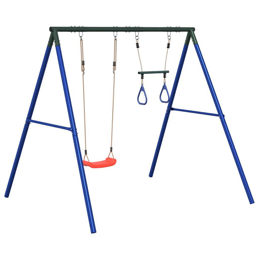 Outdoor Swing Set with Swing and Trapeze Outdoor Swing Set with Swing and Trapeze