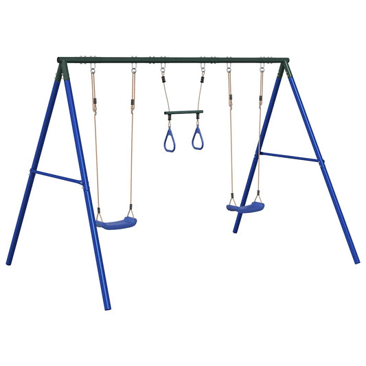 Outdoor Swing Set with Swings and Trapeze Outdoor Swing Set with Swings and Trapeze