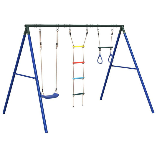 Outdoor Swing Set with Swing, Trapeze, Ladder Outdoor Swing Set with Swing, Trapeze, Ladder