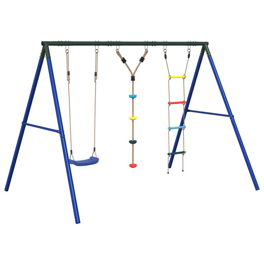 Outdoor Swing Set with Swing, Ladder, Disc Swing Outdoor Swing Set with Swing, Ladder, Disc Swing