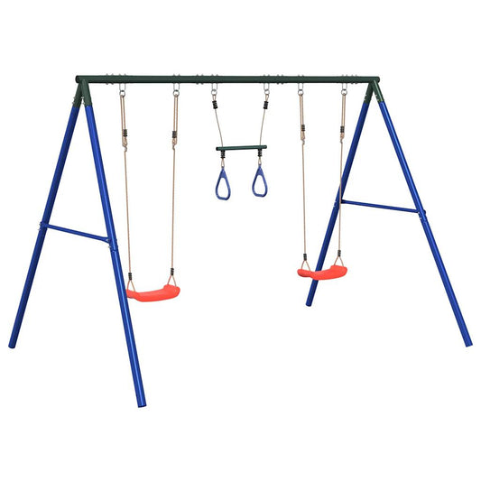 Outdoor Swing Set with Swings and Trapeze Outdoor Swing Set with Swings and Trapeze