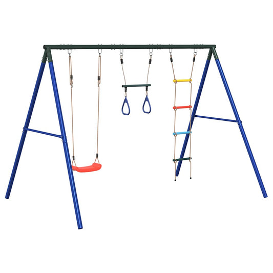Outdoor Swing Set with Swing, Trapeze, Ladder Outdoor Swing Set with Swing, Trapeze, Ladder