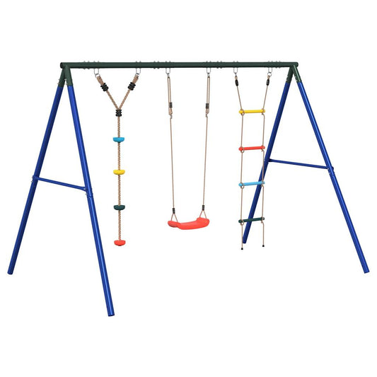 Outdoor Swing Set with Swing, Ladder, Disc Swing Outdoor Swing Set with Swing, Ladder, Disc Swing