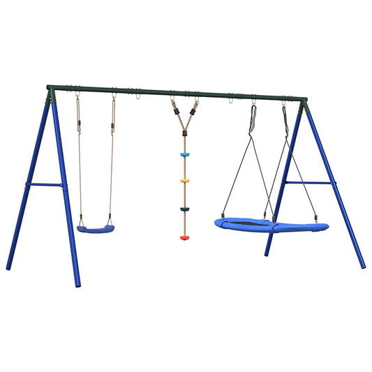 Outdoor Swing Set with Swing, Disc Swing, Nest Swing Outdoor Swing Set with Swing, Disc Swing, Nest Swing