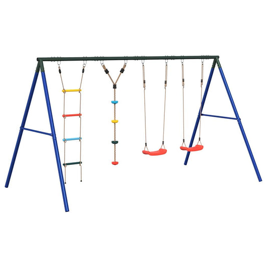 Outdoor Swing Set with Swings, Ladder, Disc Swing Outdoor Swing Set with Swings, Ladder, Disc Swing