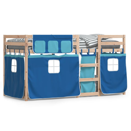 Bunk Bed without Mattress Blue 90x200 cm Solid Wood Pine Bunk Bed without Mattress Blue 90x200 cm Solid Wood Pine