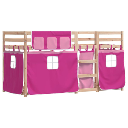 Bunk Bed without Mattress Pink 90x200 cm Solid Wood Pine Bunk Bed without Mattress Pink 90x200 cm Solid Wood Pine