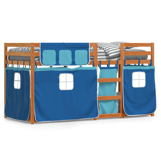 Bunk Bed without Mattress Blue 90x200 cm Solid Wood Pine Bunk Bed without Mattress Blue 90x200 cm Solid Wood Pine
