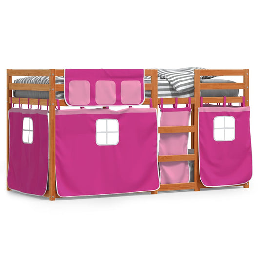 Bunk Bed without Mattress Pink 90x200 cm Solid Wood Pine Bunk Bed without Mattress Pink 90x200 cm Solid Wood Pine