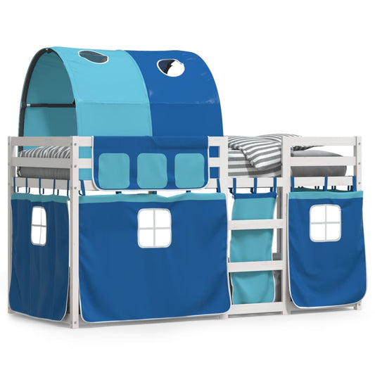 Bunk Bed without Mattress Blue 80x200 cm Solid Wood Pine Bunk Bed without Mattress Blue 80x200 cm Solid Wood Pine