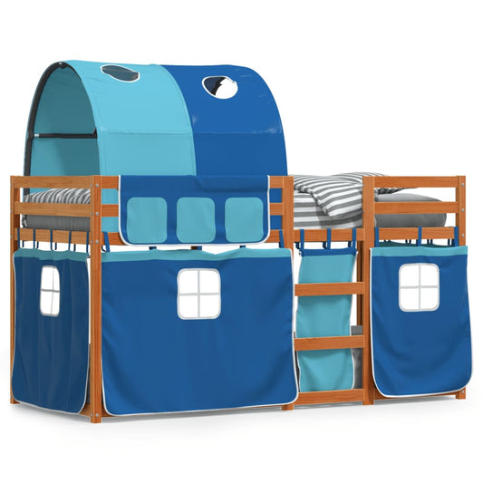 Bunk Bed without Mattress Blue 80x200 cm Solid Wood Pine Bunk Bed without Mattress Blue 80x200 cm Solid Wood Pine