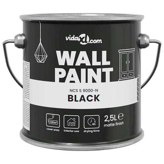 Wall Paint Black 16.5 x 16.5 x 16 cm Wall Print Wall Paint Black 16.5 x 16.5 x 16 cm Wall Print