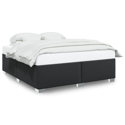 Bed Frame without Mattress Black Super King Faux Leather Bed Frame without Mattress Black Super King Faux Leather