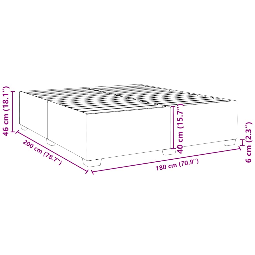 Bed Frame without Mattress Black Super King Faux Leather