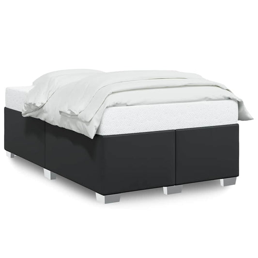 Bed Frame without Mattress Black Double Faux Leather Bed Frame without Mattress Black Double Faux Leather