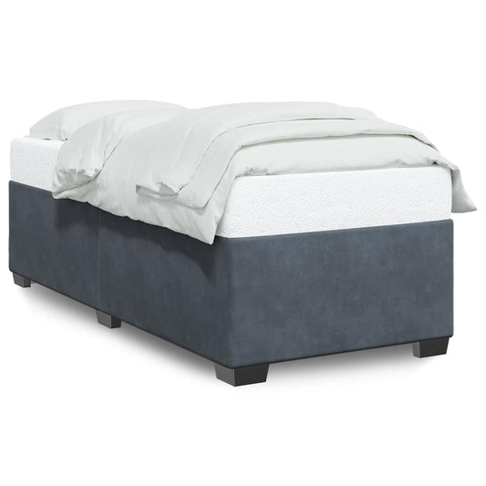 Bed Frame without Mattress Dark Grey Single Velvet Bed Frame without Mattress Dark Grey Single Velvet