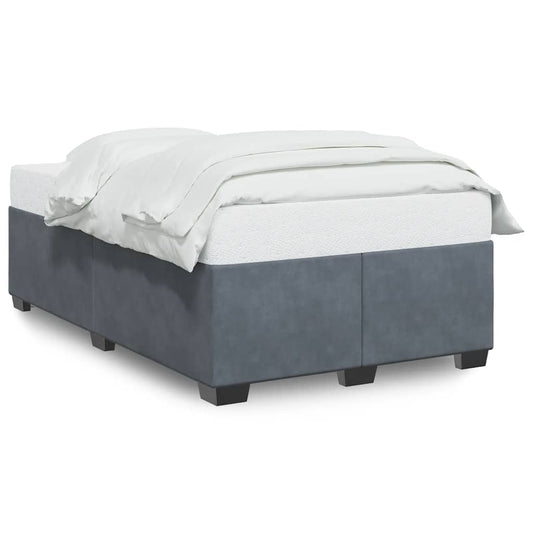 Bed Frame without Mattress Dark Grey Double Velvet Bed Frame without Mattress Dark Grey Double Velvet