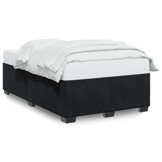Bed Frame without Mattress Black Double Velvet Bed Frame without Mattress Black Double Velvet