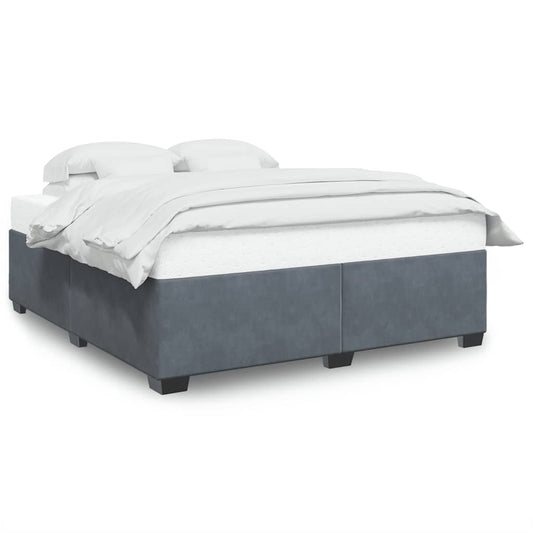 Bed Frame without Mattress Dark Grey Super King Velvet Bed Frame without Mattress Dark Grey Super King Velvet