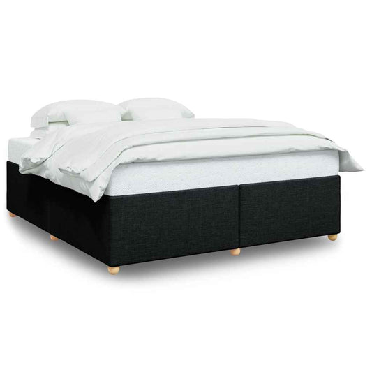 Bed Frame without Mattress Black Super King Fabric Bed Frame without Mattress Black Super King Fabric