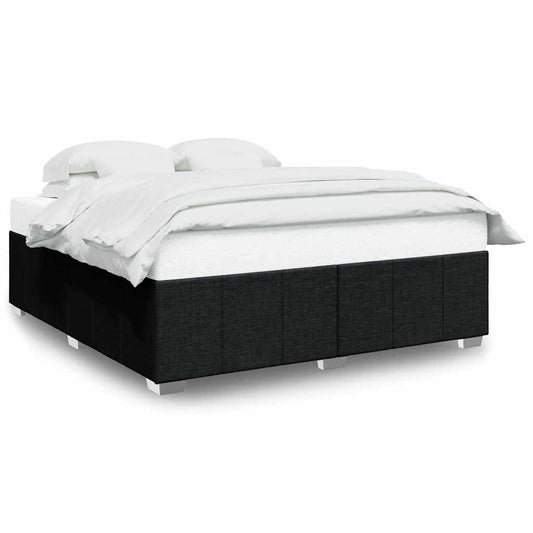 Bed Frame without Mattress Black Super King Fabric Bed Frame without Mattress Black Super King Fabric