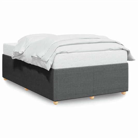 Bed Frame without Mattress Dark Grey Double Fabric Bed Frame without Mattress Dark Grey Double Fabric