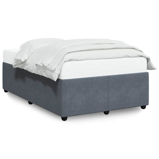 Bed Frame without Mattress Dark Grey Double Velvet Bed Frame without Mattress Dark Grey Double Velvet