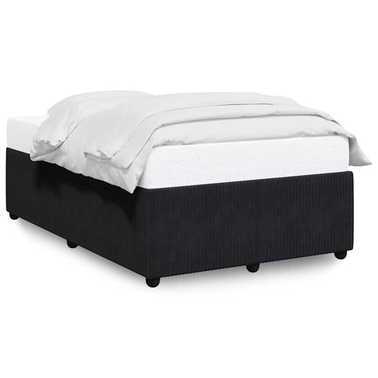 Bed Frame without Mattress Black Double Velvet Bed Frame without Mattress Black Double Velvet