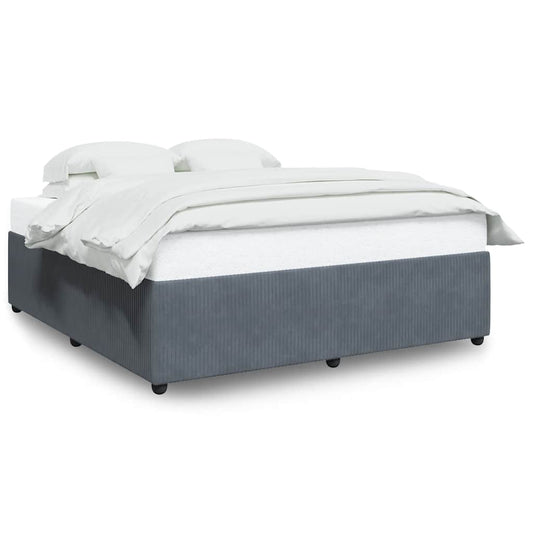 Bed Frame without Mattress Dark Grey Super King Velvet Bed Frame without Mattress Dark Grey Super King Velvet
