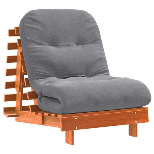 Futon Sofa Bed with Mattress Wax Brown 70x206x11 cm Futon Sofa Bed with Mattress Wax Brown 70x206x11 cm