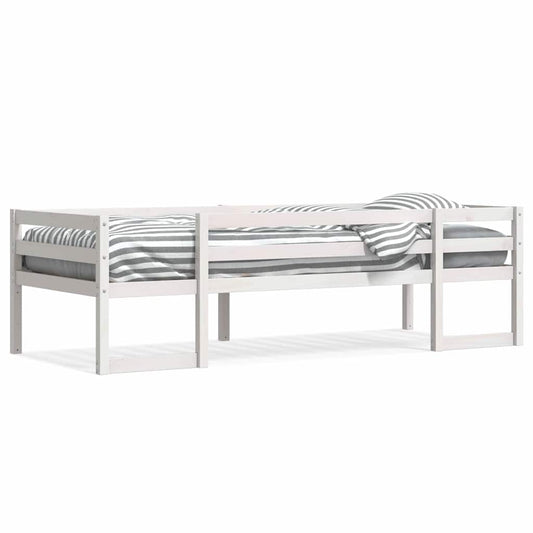 Kids' Bed Frame without Mattress White 75x190 cm Small Single Solid Wood Pine Kids' Bed Frame without Mattress White 75x190 cm Small Single Solid Wood Pine