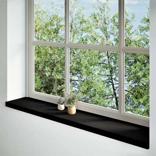 Window Sills 2 pcs Brown Black 140x30x2 cm Solid Wood Oak Window Sills 2 pcs Brown Black 140x30x2 cm Solid Wood Oak