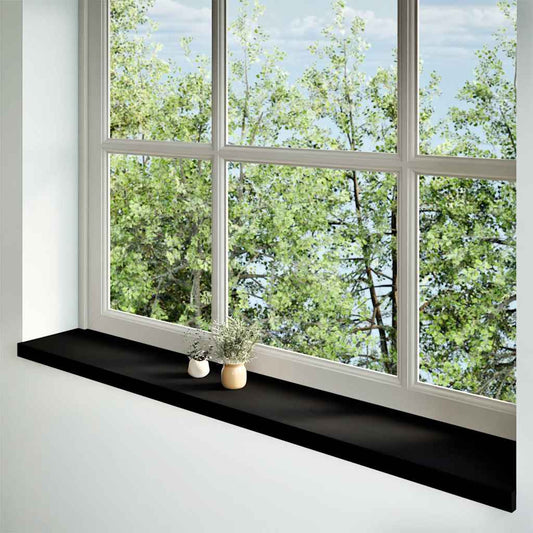 Window Sills 2 pcs Brown Black 160x30x2 cm Solid Wood Oak Window Sills 2 pcs Brown Black 160x30x2 cm Solid Wood Oak