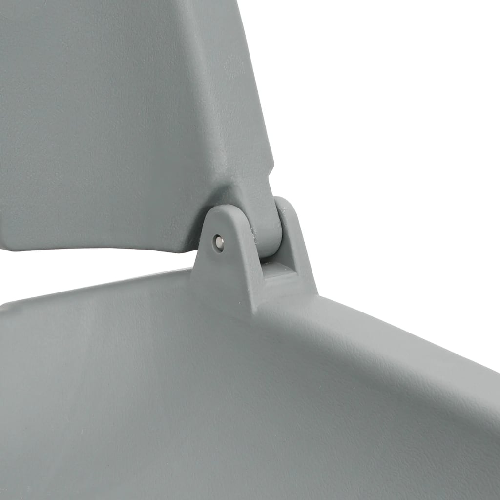 4 Piece Foldable Boat Seat Set No Pillow Grey 48x51x41 cm