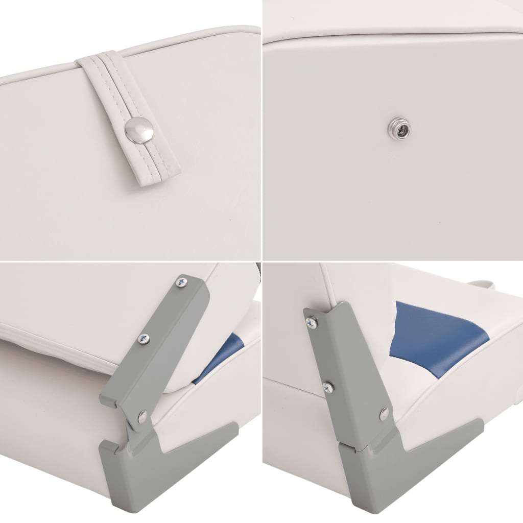 2 Piece Foldable Boat Seat Set High Backrest