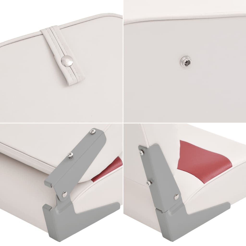 2 Piece Foldable Boat Seat Set High Backrest