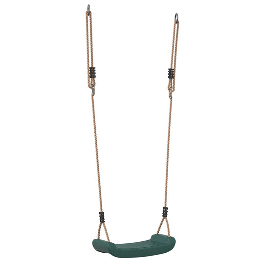 Outdoor Swing Seat for Kids Single with Adjustable Rope Green Outdoor Swing Seat for Kids Single with Adjustable Rope Green
