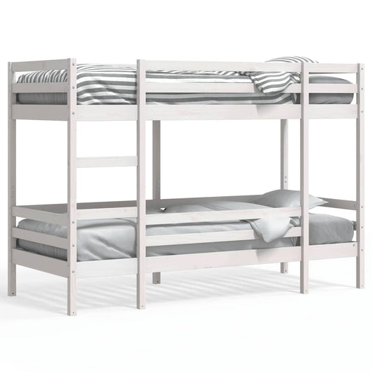 Bunk Bed without Mattress White 80x200 cm Solid Wood Pine Bunk Bed without Mattress White 80x200 cm Solid Wood Pine