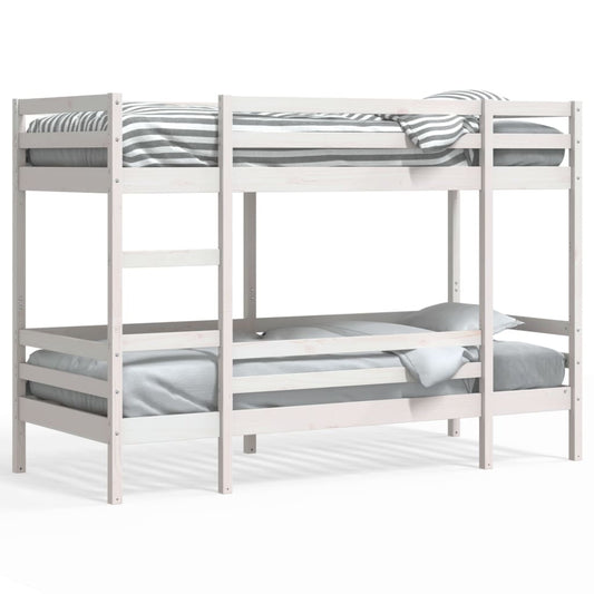 Bunk Bed without Mattress White 90x200 cm Solid Wood Pine Bunk Bed without Mattress White 90x200 cm Solid Wood Pine
