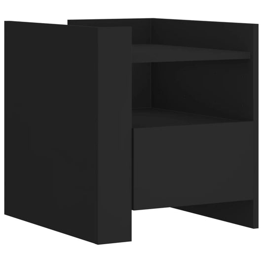 Bedside Cabinet Black 45x50x50 cm Engineered Wood Bedside Cabinet Black 45x50x50 cm Engineered Wood