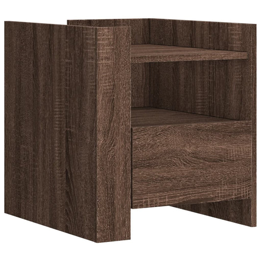Bedside Cabinet Brown Oak 45x50x50 cm Engineered Wood Bedside Cabinet Brown Oak 45x50x50 cm Engineered Wood