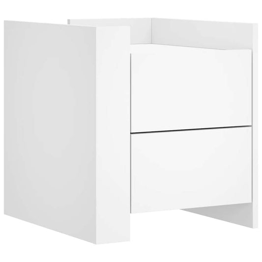 Bedside Cabinet White 45x50x50 cm Engineered Wood Bedside Cabinet White 45x50x50 cm Engineered Wood