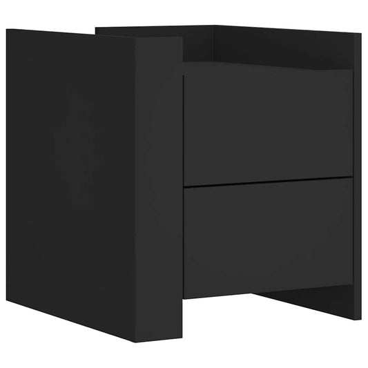 Bedside Cabinet Black 45x50x50 cm Engineered Wood Bedside Cabinet Black 45x50x50 cm Engineered Wood