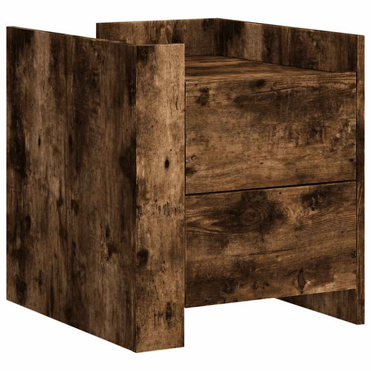 Bedside Cabinet Smoked Oak 45x50x50 cm Engineered Wood Bedside Cabinet Smoked Oak 45x50x50 cm Engineered Wood