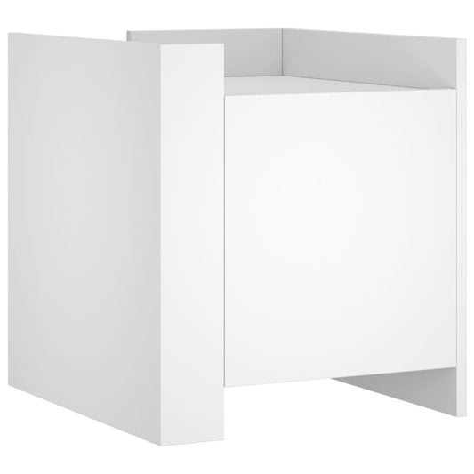 Bedside Cabinet White 45x50x50 cm Engineered Wood Bedside Cabinet White 45x50x50 cm Engineered Wood