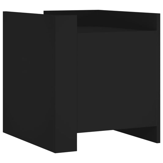 Bedside Cabinet Black 45x50x50 cm Engineered Wood Bedside Cabinet Black 45x50x50 cm Engineered Wood