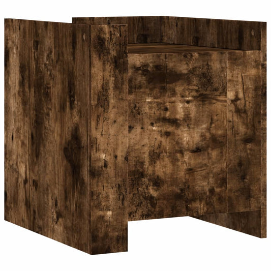 Bedside Cabinet Smoked Oak 45x50x50 cm Engineered Wood Bedside Cabinet Smoked Oak 45x50x50 cm Engineered Wood