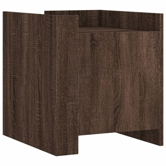 Bedside Cabinet Brown Oak 45x50x50 cm Engineered Wood Bedside Cabinet Brown Oak 45x50x50 cm Engineered Wood